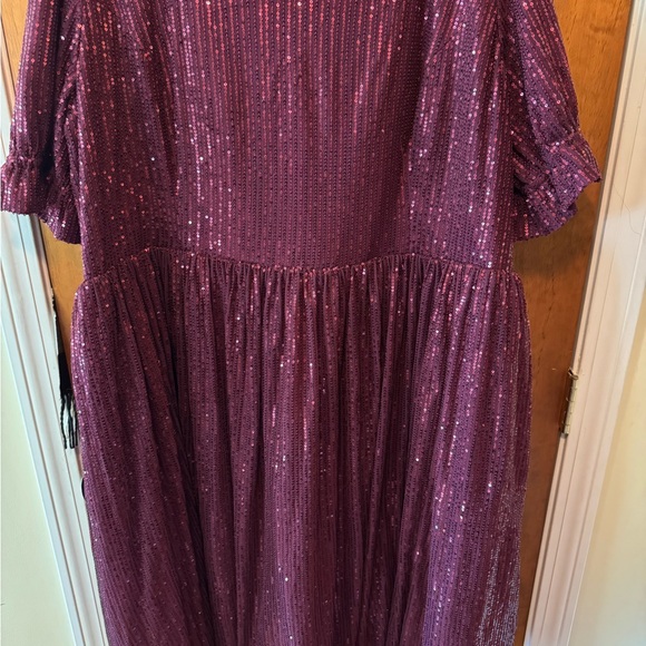 Ivy City Burgundy Sequin Dress Cocktail Holiday Party Formal - Picture 5 of 7